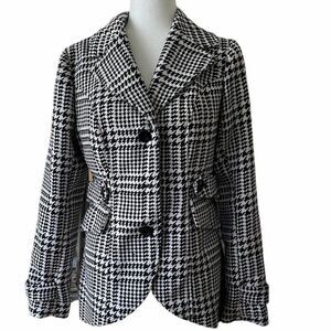 Y2K Candies Black and White Houndstooth Coat 90’s